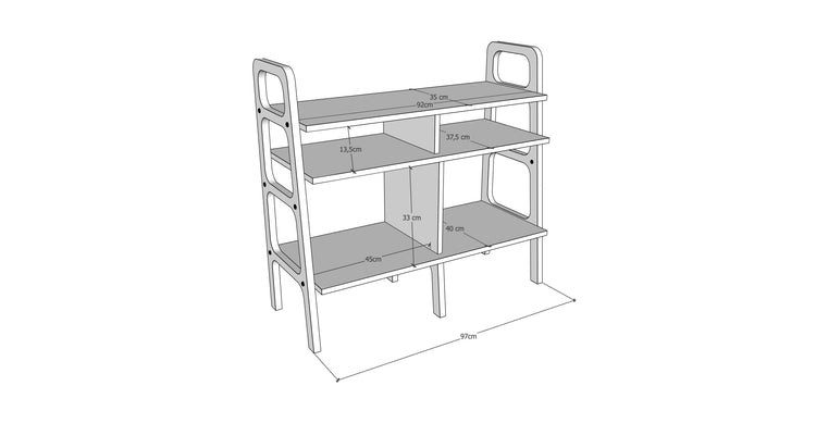 Bookcase Double Mini II