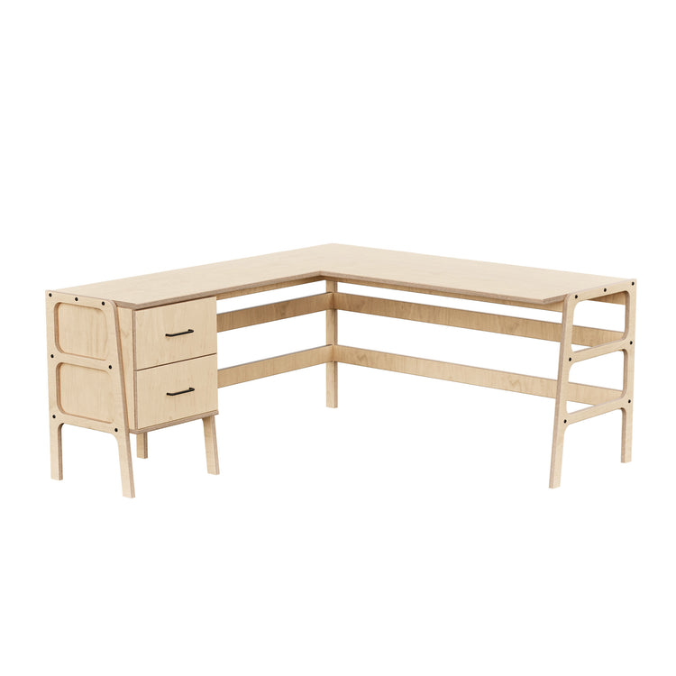 L-Shape Desk 13 with drawers