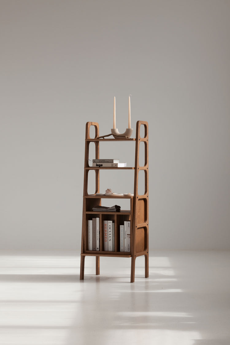 Bookcase Midi with vinyl