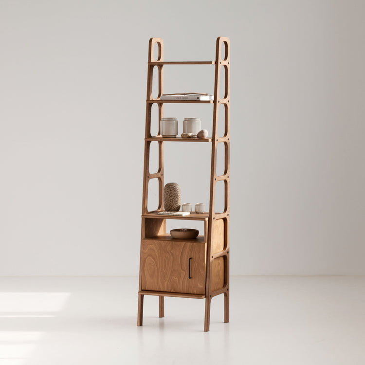 Bookcase Maxi with cabinet open