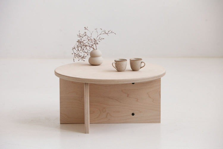 Custom Japandi round coffee table USA modern living room furniture