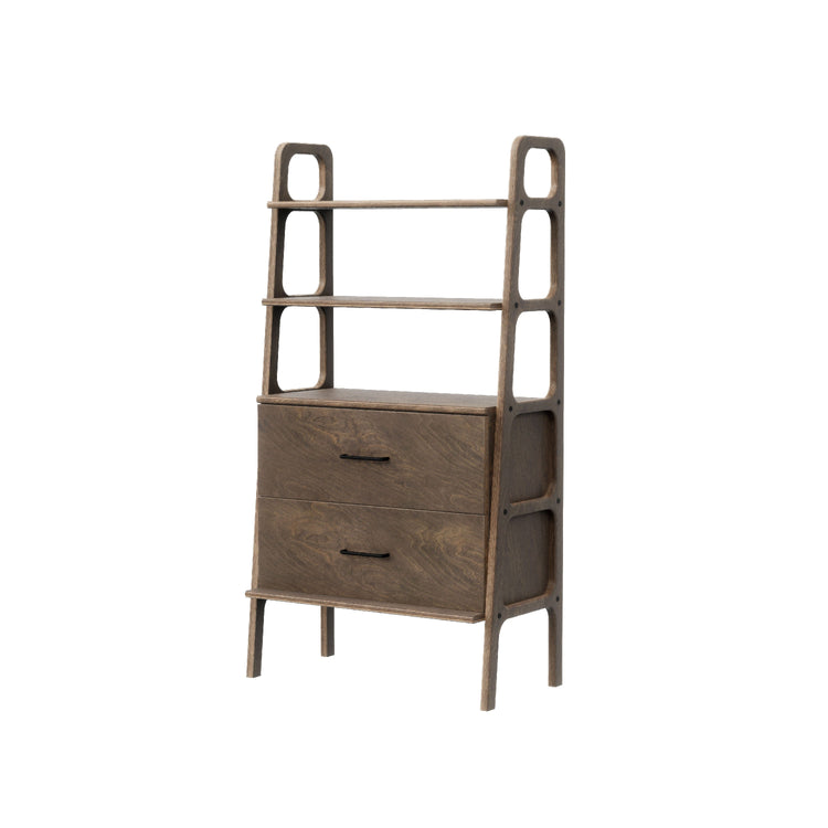 mid-century-modern-bookcase-with-drawers