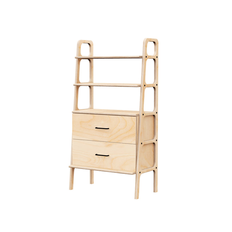 mid-century-modern-bookcase-with-drawers