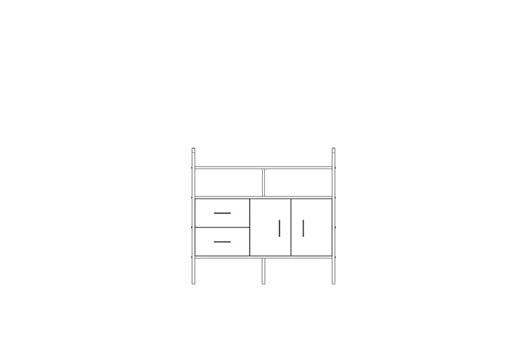 Bookcase Midlite W120