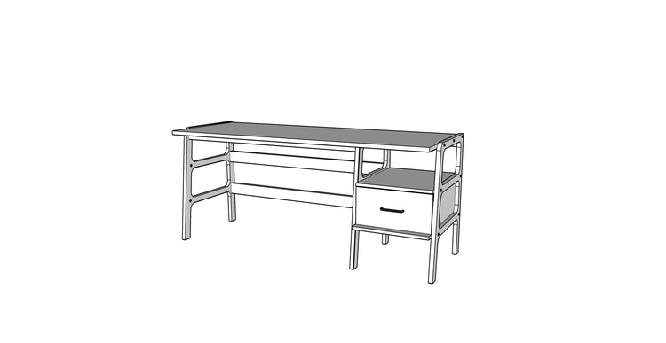 Desk 65 W180 with 1 drawer