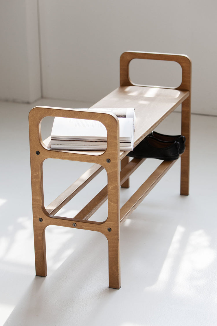 Bench with straight legs