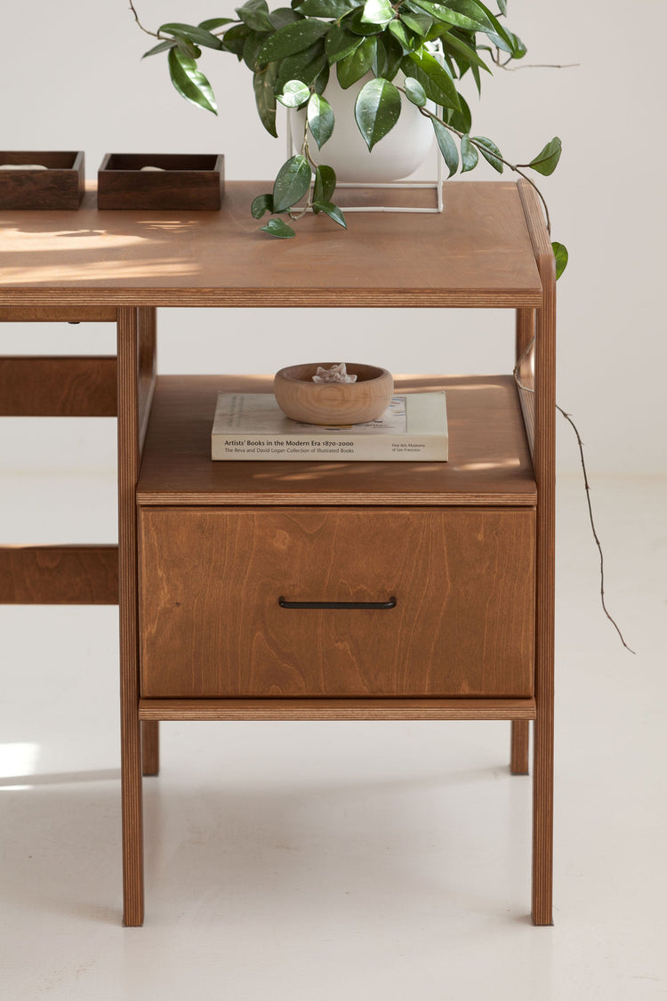 walnut-wood-drawer-of-mid-century-desk