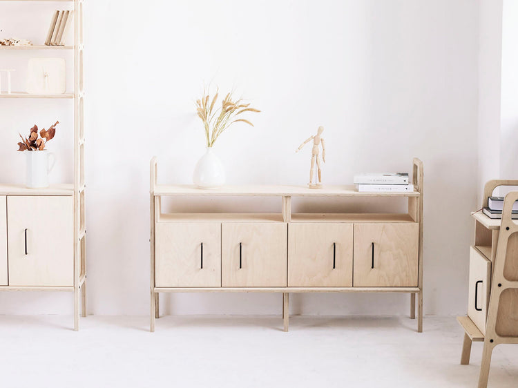 wooden-mid-century-sideboard-with-cabinets