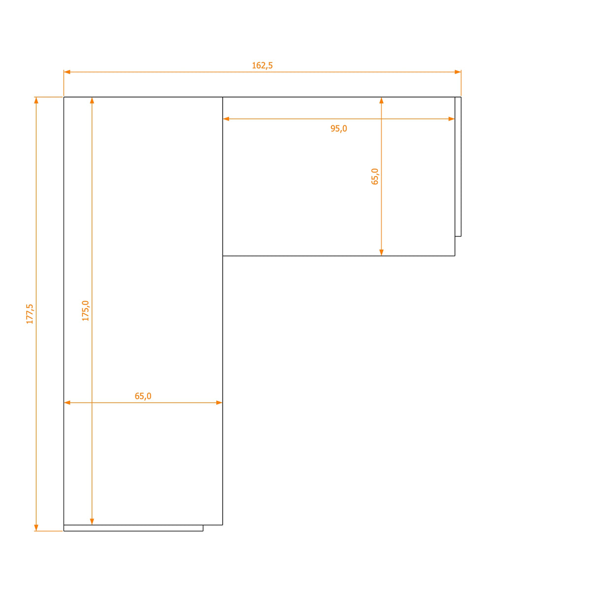 L-Shape Desk 65