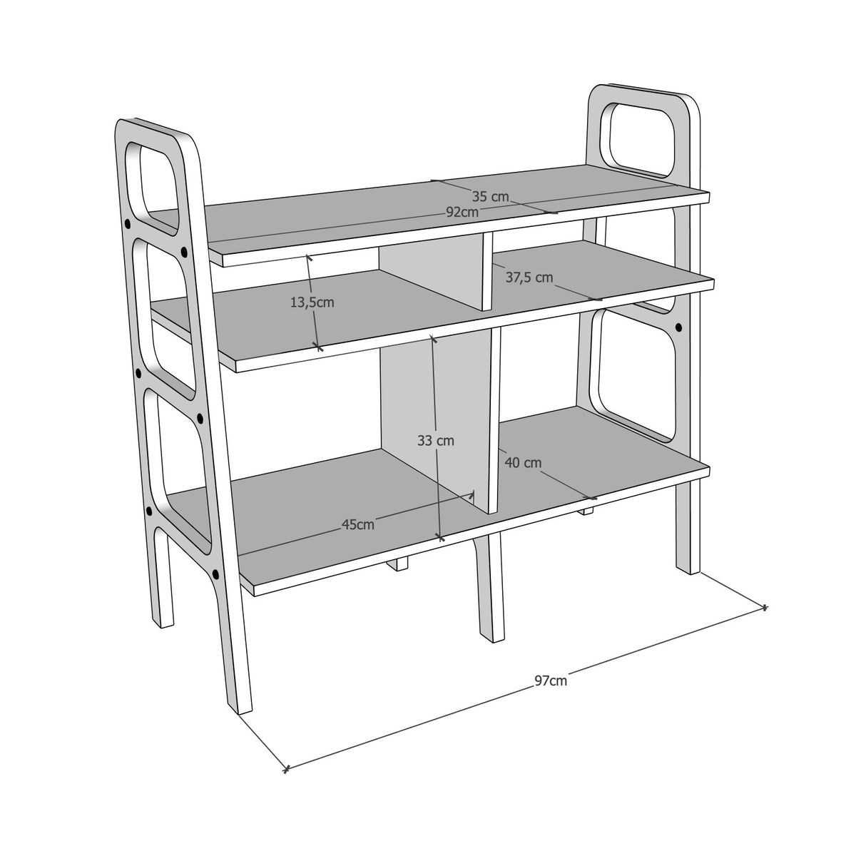 Bookcase Double Mini II