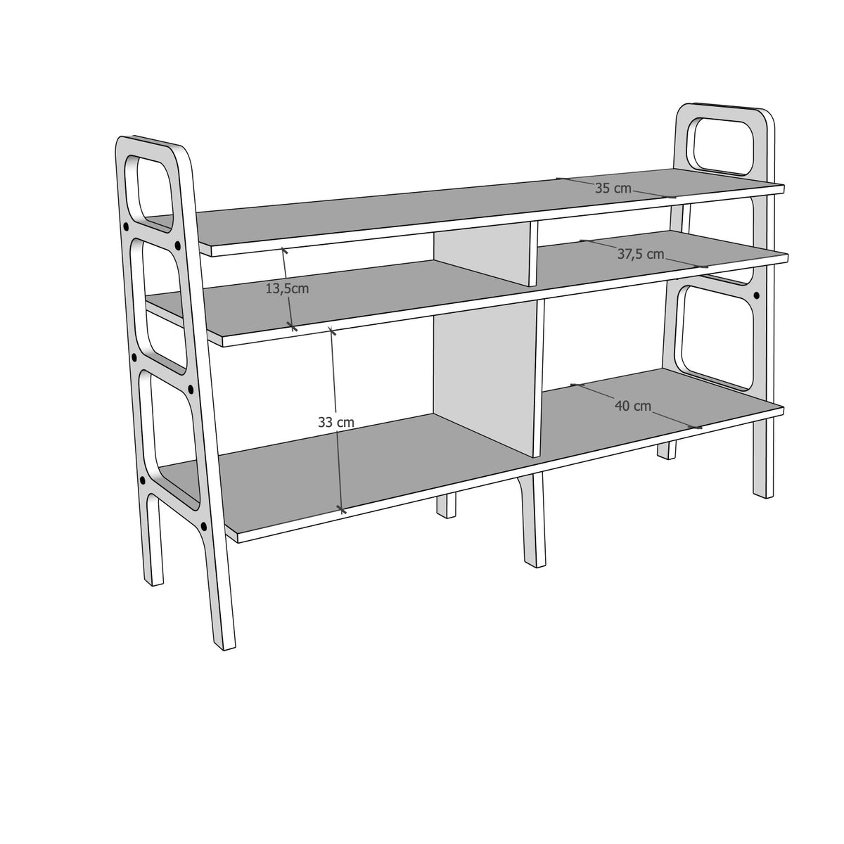Bookcase Double Mini II