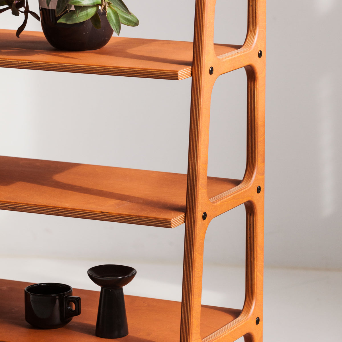 Bookcase Midlite with shelves