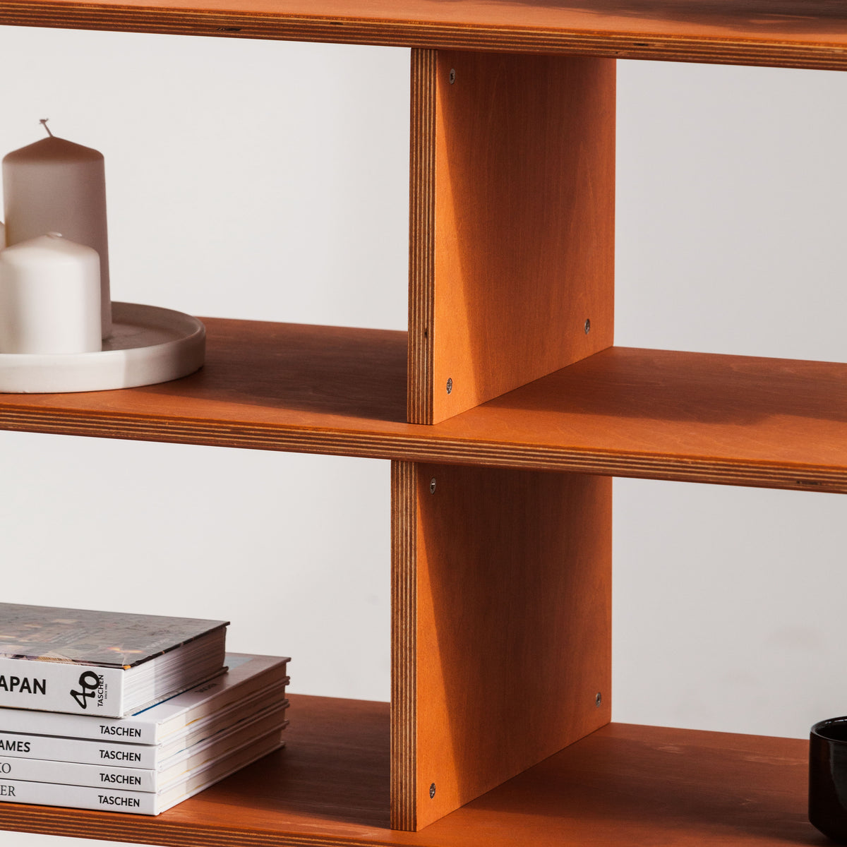 Bookcase Midlite with shelves