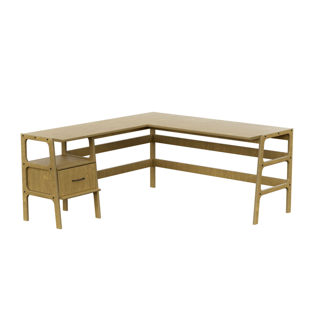 L-Shape Desk 14 with drawer