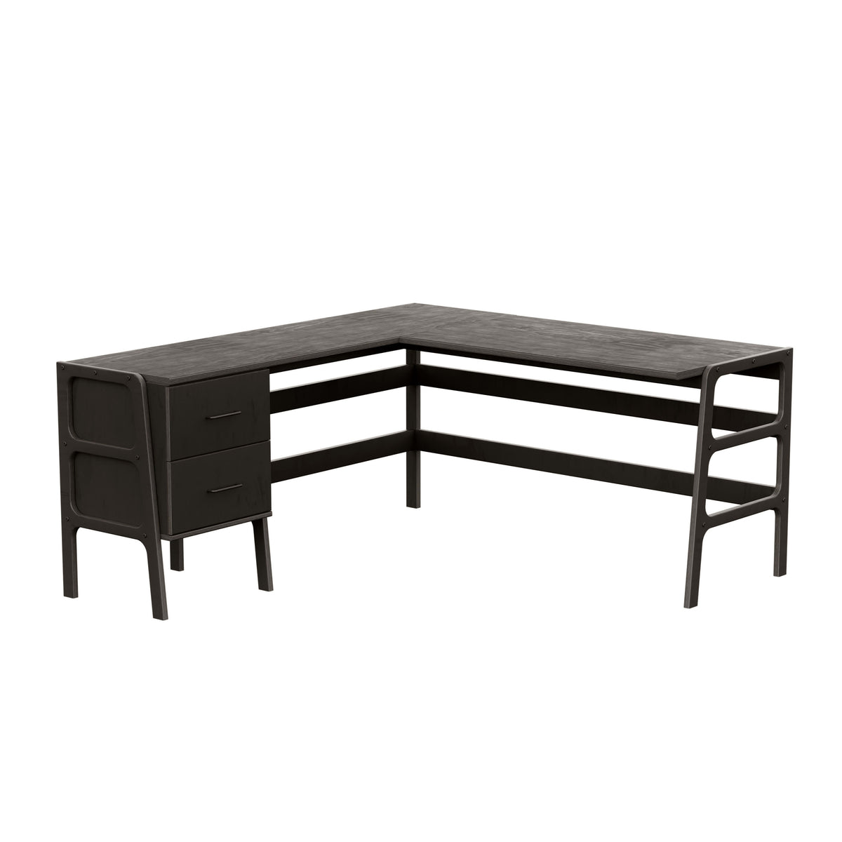 L-Shape Desk 13 with drawers