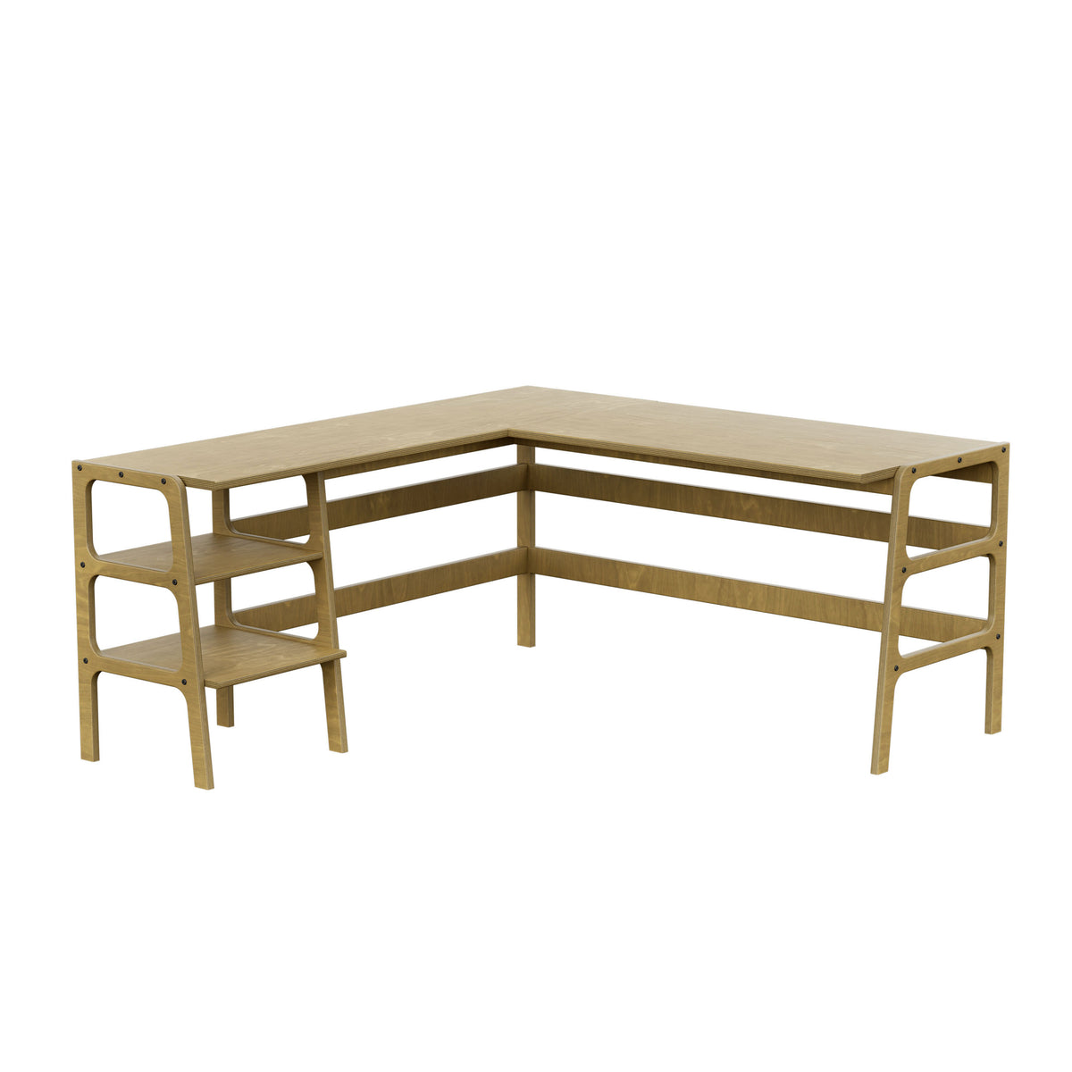 L-Shape Desk 15 with shelves