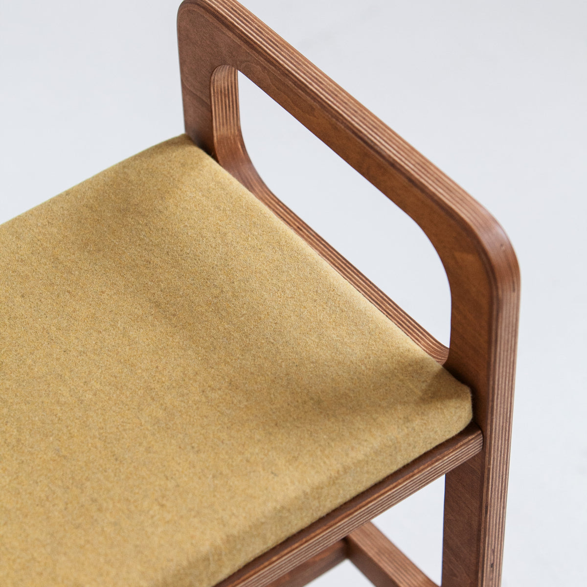 Bench with straight legs and cushion
