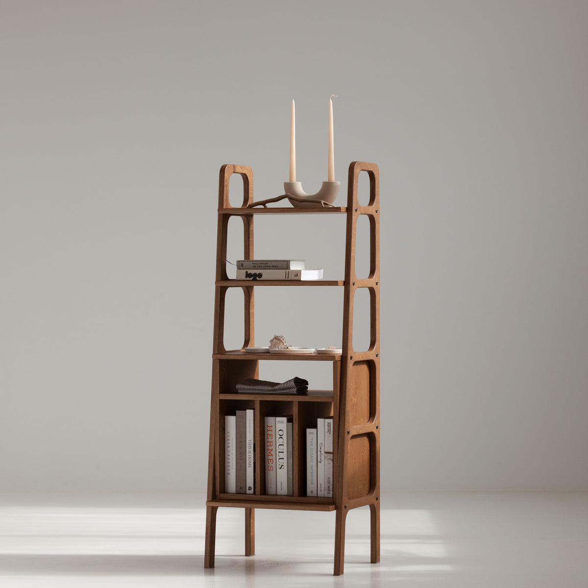 Bookcase Midi with vinyl