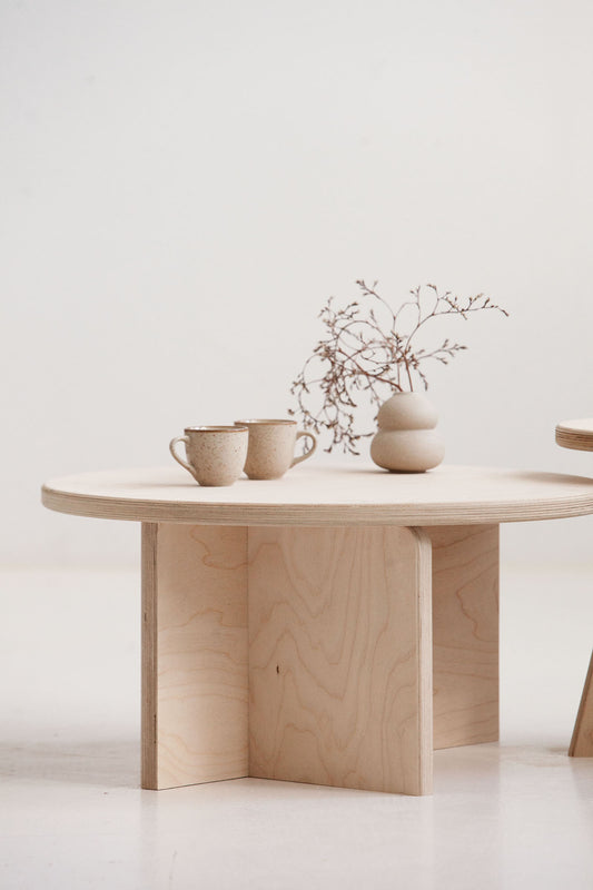 Modern nesting coffee tables set modular design USA