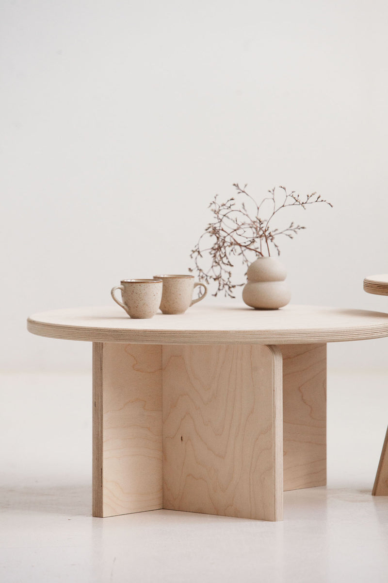 Modern nesting coffee tables set modular design USA