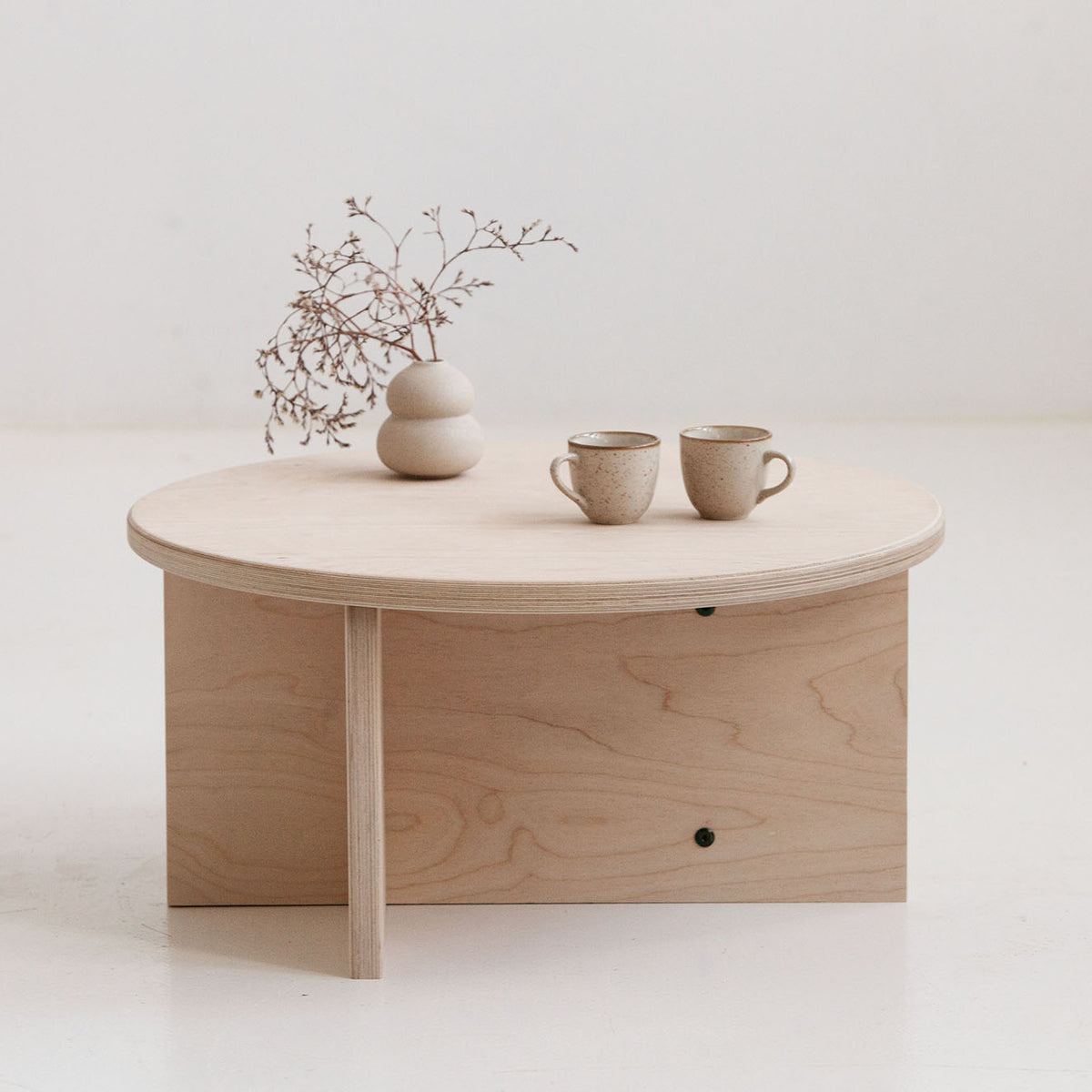 Custom Japandi round coffee table USA modern living room furniture
