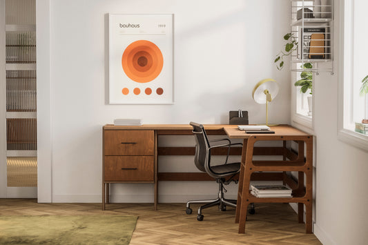 L-Shape Desk 11 with drawers and shelves