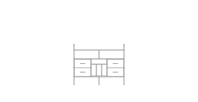 Bookcase Midlite W143
