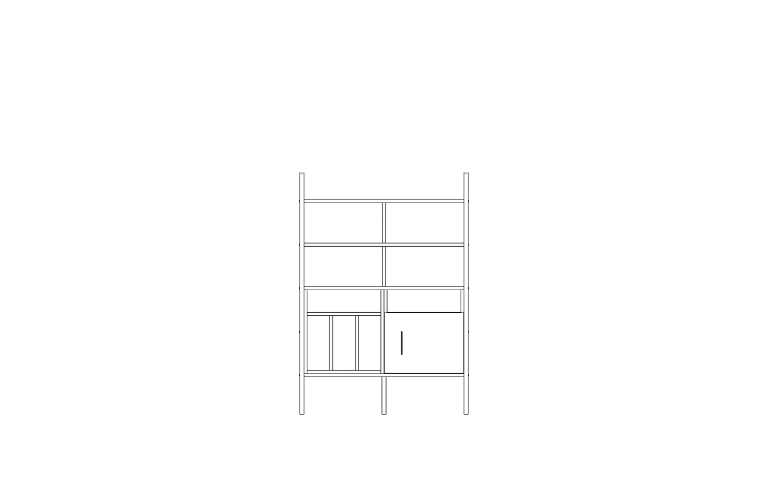 Bookcase Midi W97