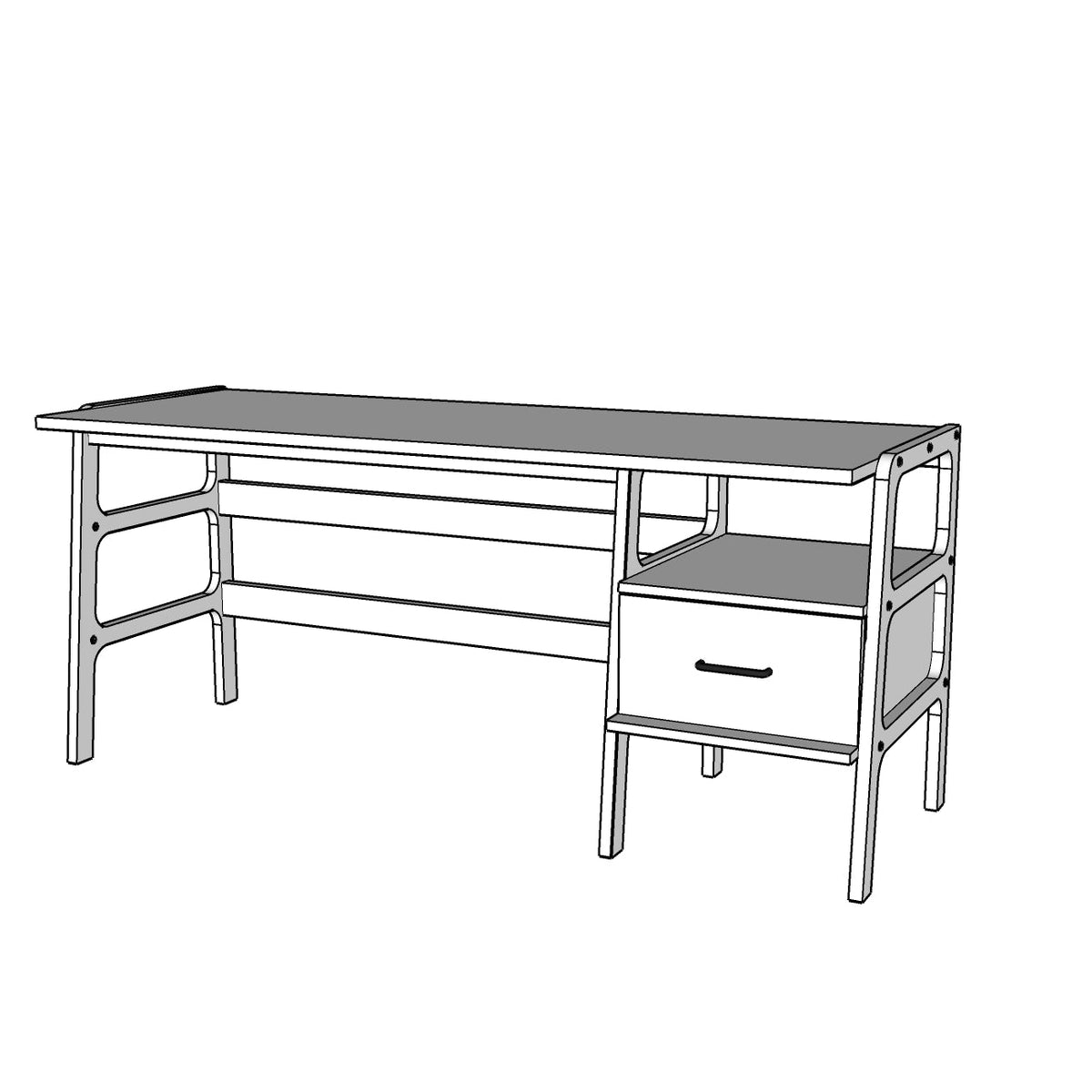 Desk 65 W180 with 1 drawer