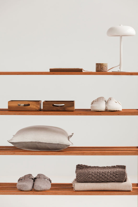 detail-of-teak-mid-century-shoe-bench-entryway-bench