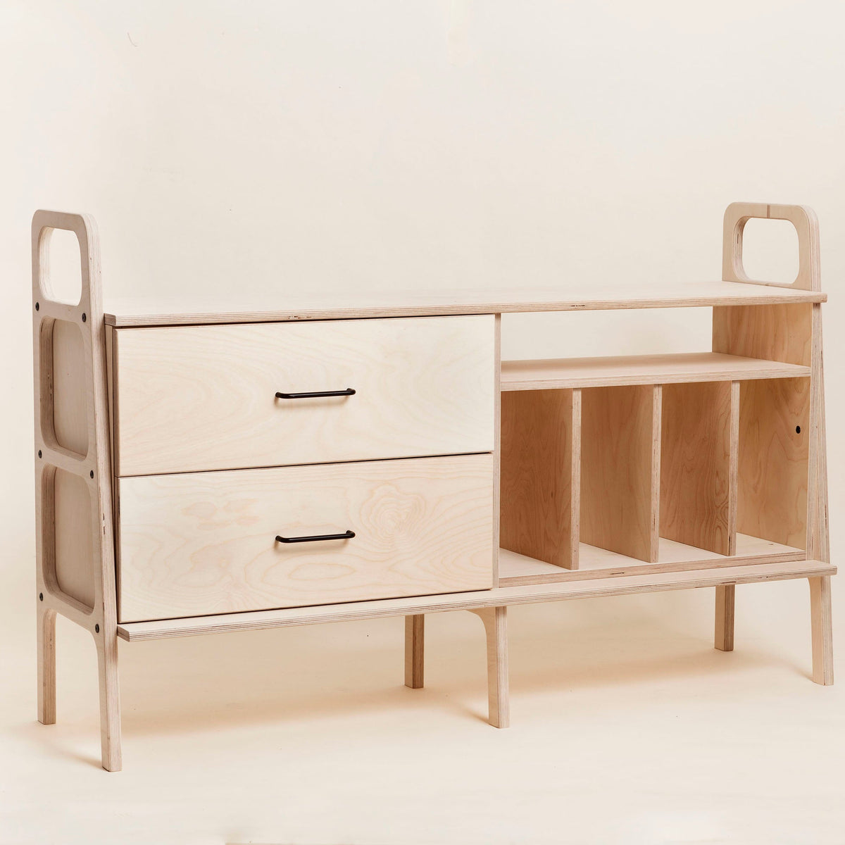 empty-mid-century-modern-sideboard