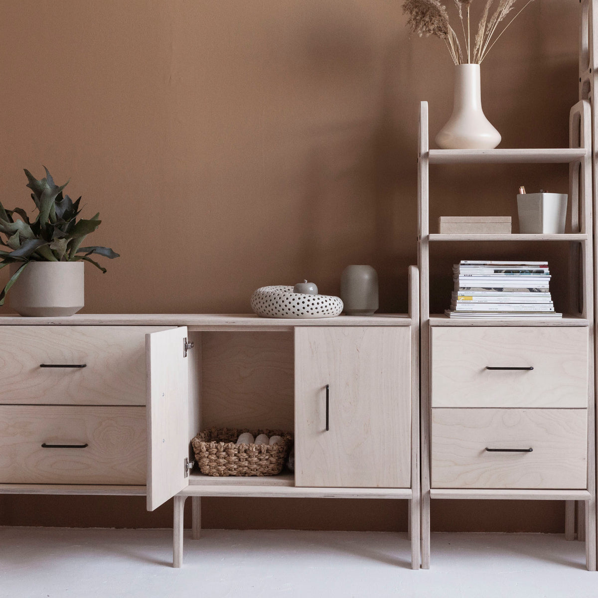 Bookcase Midi with drawers