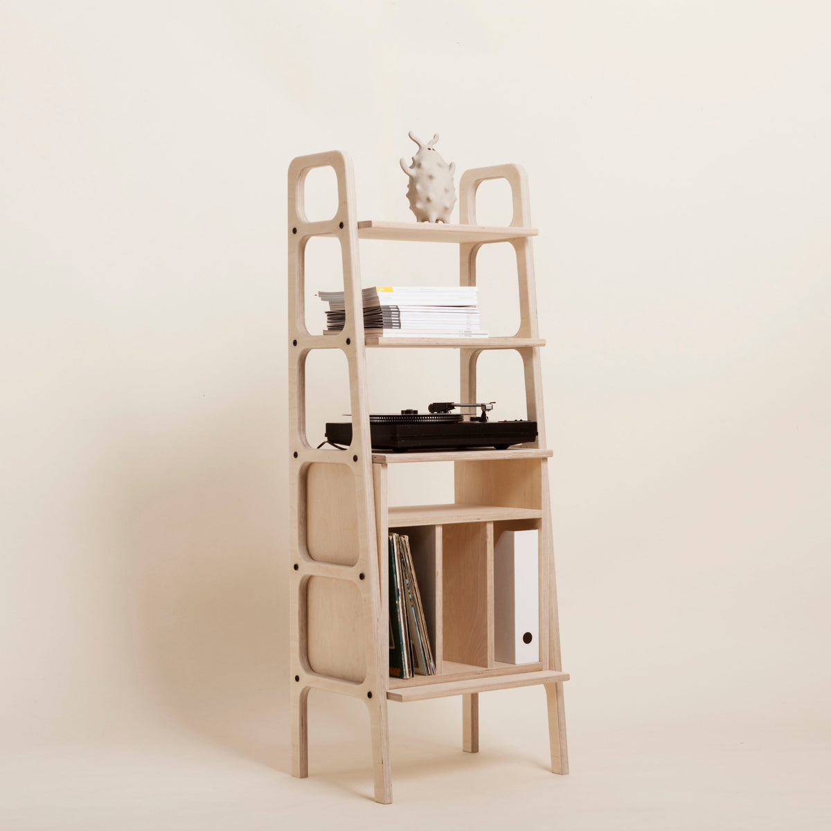 Bookcase Midi with vinyl