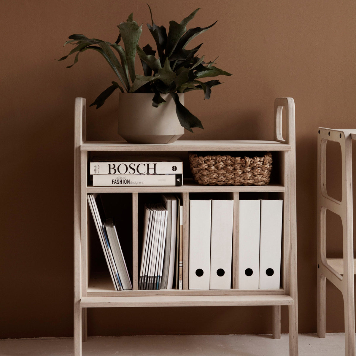 vintage-mid-century-vinyl-storage-shelf-wooden-design